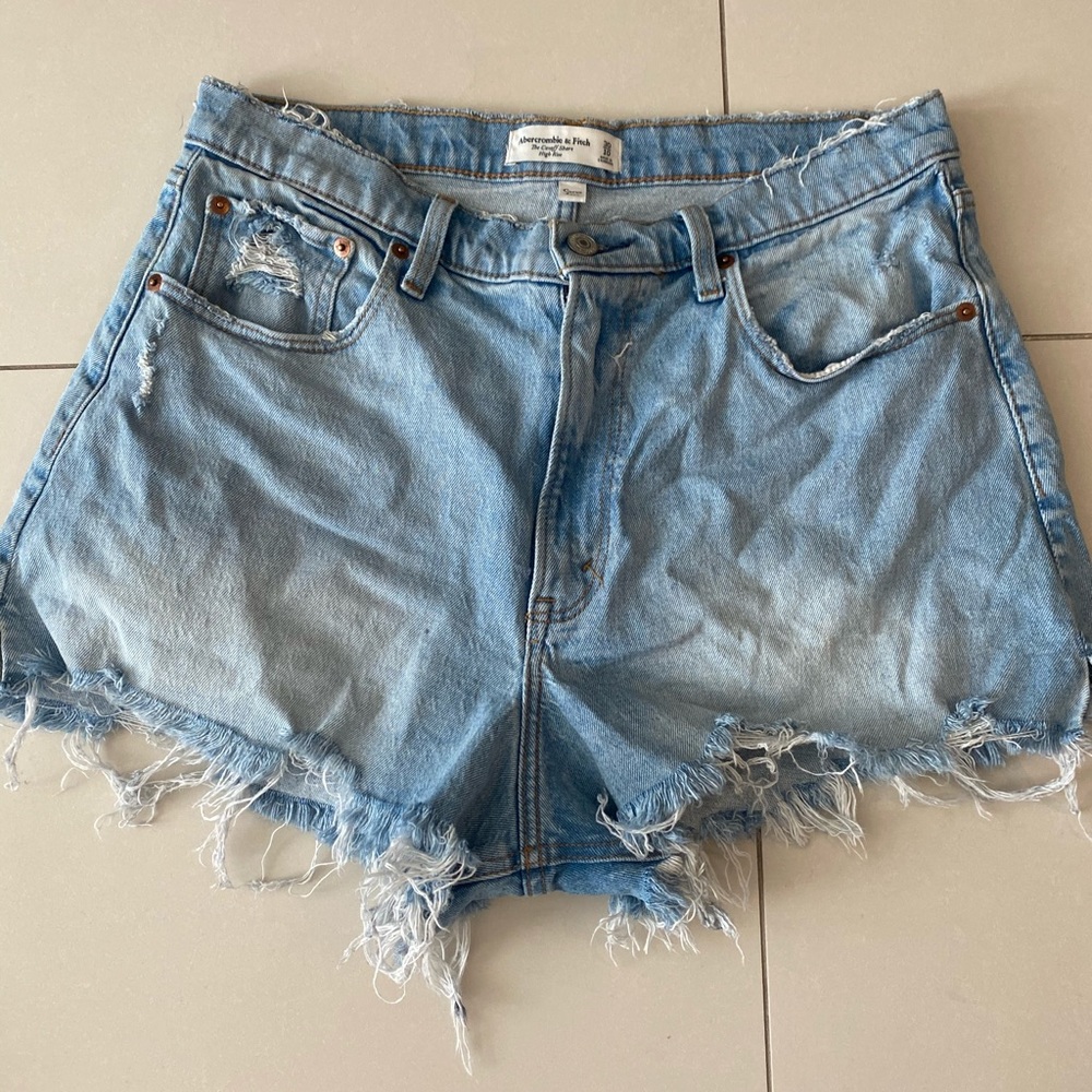 Abercrombie & Fitch Curve Love Denim Shorts